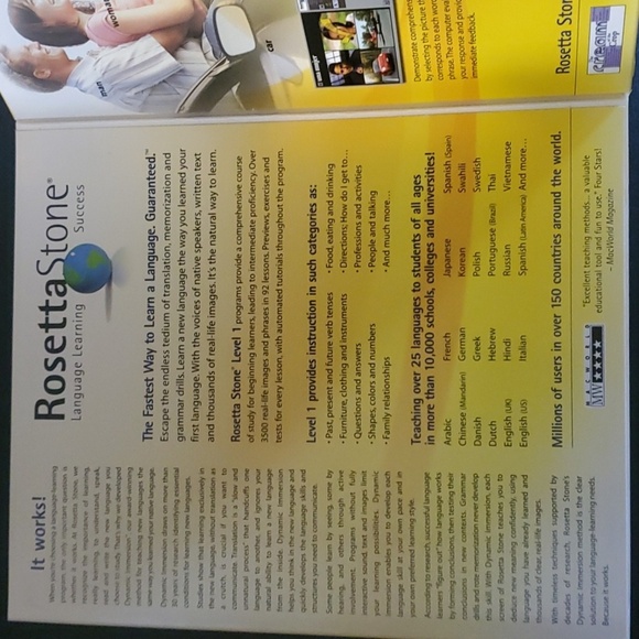 Rosetta Stone Language Learning Software Level 1 Chinese Mandarin Includes Text - Picture 5 of 16